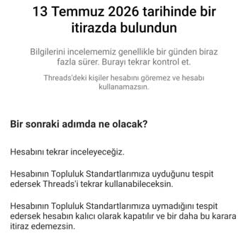 Haksız Askıya Alınan Threads, Instagram Ve Facebook Hesaplarımın Açılmasını Talep Ediyorum