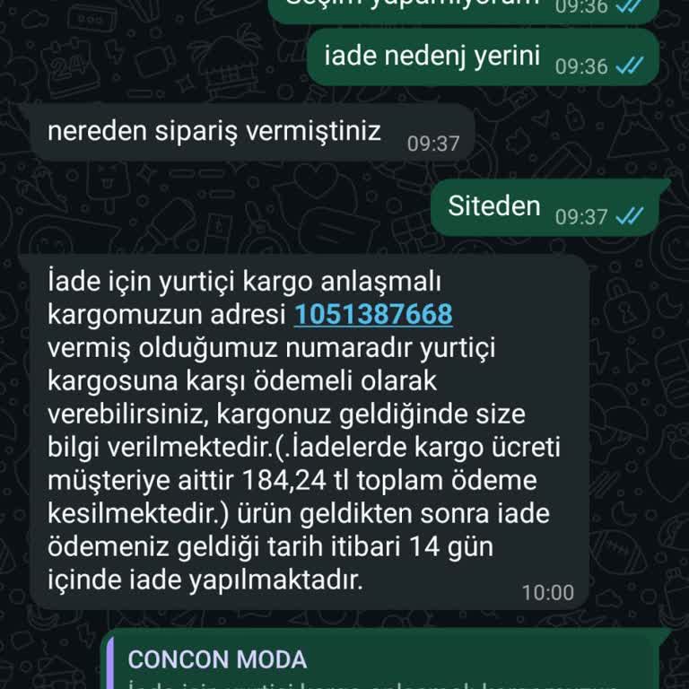 Conconmoda'dan İade Edilen Ücret Geri Ödenmedi Ve Kesinti Söylendi