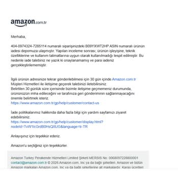 Amazon Ödeme İadesi Yapmadı, Tüketici Hakem Heyeti Kararına Uymuyor