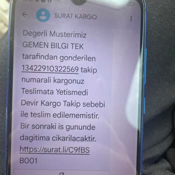 Teslim Edildi Mesajı Yanlış, Kargom 15 Gün Süreyle Kayıp