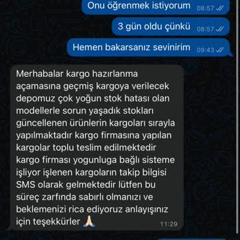Modamu Giyim'den Siparişimin Kargoya Verilmemesi Ve İade Talebi