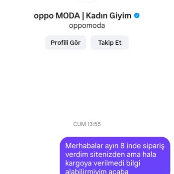 Kargoya Verilmeyen Sipariş Ve Acil İptal Talebi