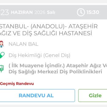 Diş Hekimi randevusunda usulsüz kayıt ve hizmet şikayeti
