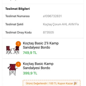 Eksik Sandalye Teslimatı Ve Çözüm Bulunamaması