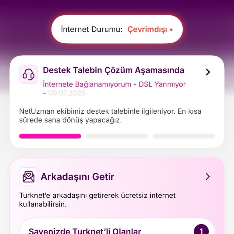 TurkNet İnternet Bağlantısının 5 Gün Çevrimdışı Olması Ve Çözüm Gecikmesi