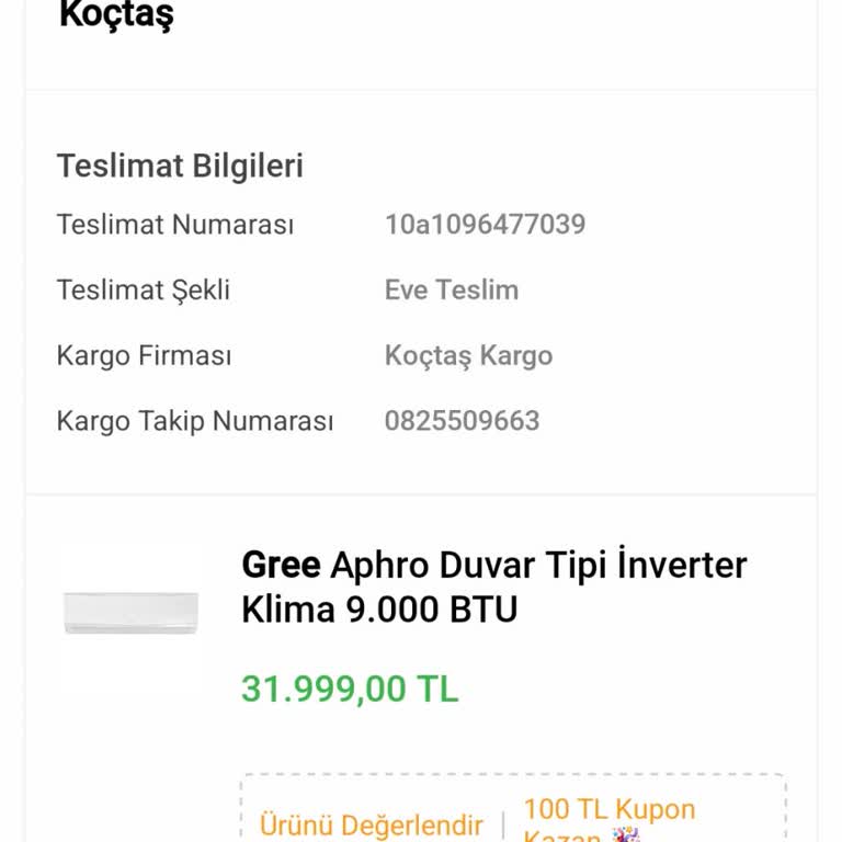 Teslim Edilmemiş Klima İçin 30.499 TL İade Talebi