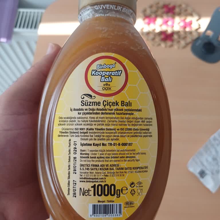 A101 Markette Satın Alınan Süzme Çiçek Balı Katılaşmış Ve Şekerlenmiş