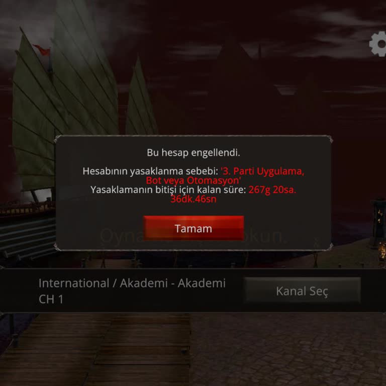 Yanlış Hile İddiası Nedeniyle Yasaklanan Hesabımın Derinlemesine İncelenmesini Talep Ediyorum