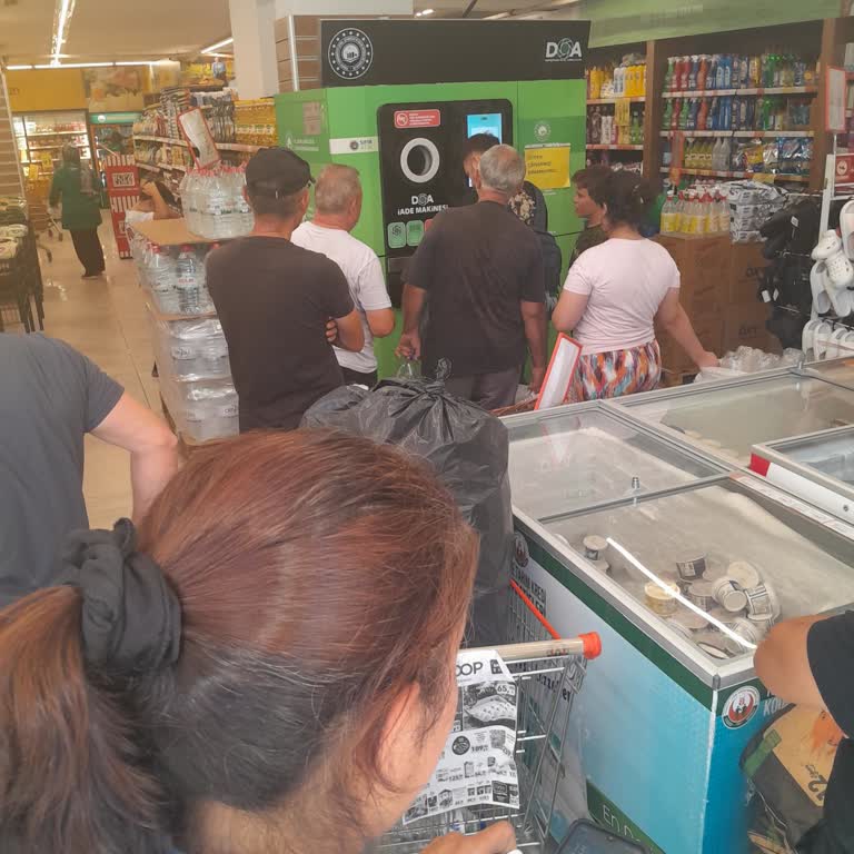 İzmir Buca’da Depozito İade Makineleri Sürekli Arıza Veriyor, Uzun Kuyruklar Oluşuyor