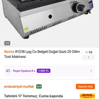Doğalgaz Uyumlu Duyurulan Tost Makinesinin LPG Ve Hasarlı Gönderilmesi, İade Talebinin Reddedilmesi
