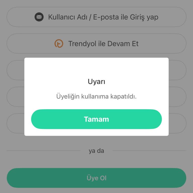 Dolap'ta Açıklama Yapmadan Haksız İddia İle Hesap Kapatılması