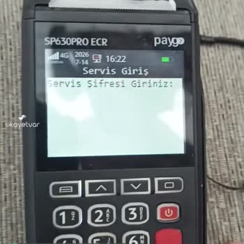 Paygo SP630Pro Ecr Servis Şifresi Hatası