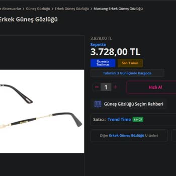 Mustang Güneş Gözlüğünde Yanlış Model Gönderimi Ve 1.200 TL Fiyat Farkı İtirazı