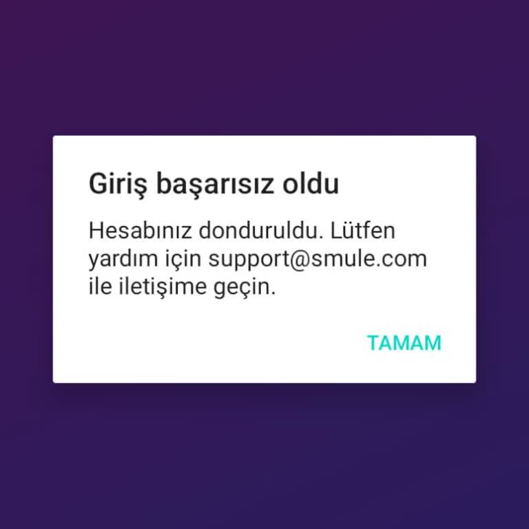 Smule Hesabım Sürekli Haksız Yere Kapatılıyor, Açıklama Ve Çözüm Talebi