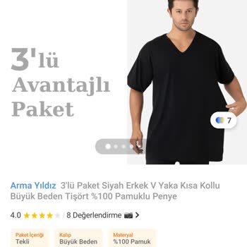 Üçlü T-Shirt Paketi İlk Yıkamada Aşırı Küçülerek Kullanılamaz Oldu