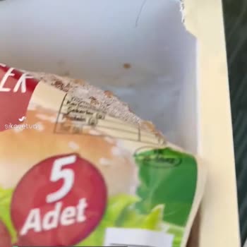 A101 Kombinet Dondurulmuş Hamburger Köftesi Paketindeki Kıl