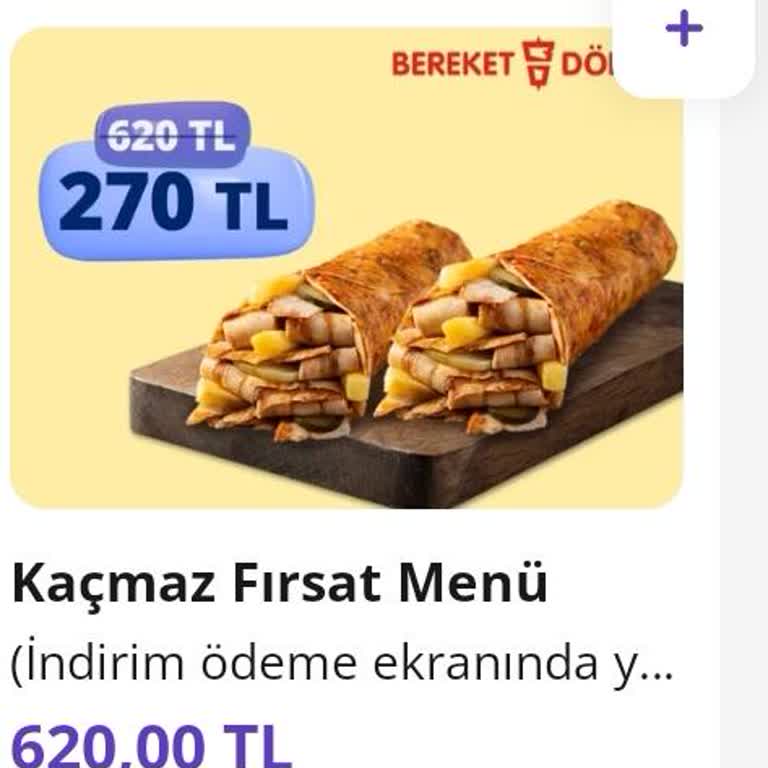 Getir Yemek Kampanyasında Görülen 270 TL Fiyatı 620 TL Çekildi