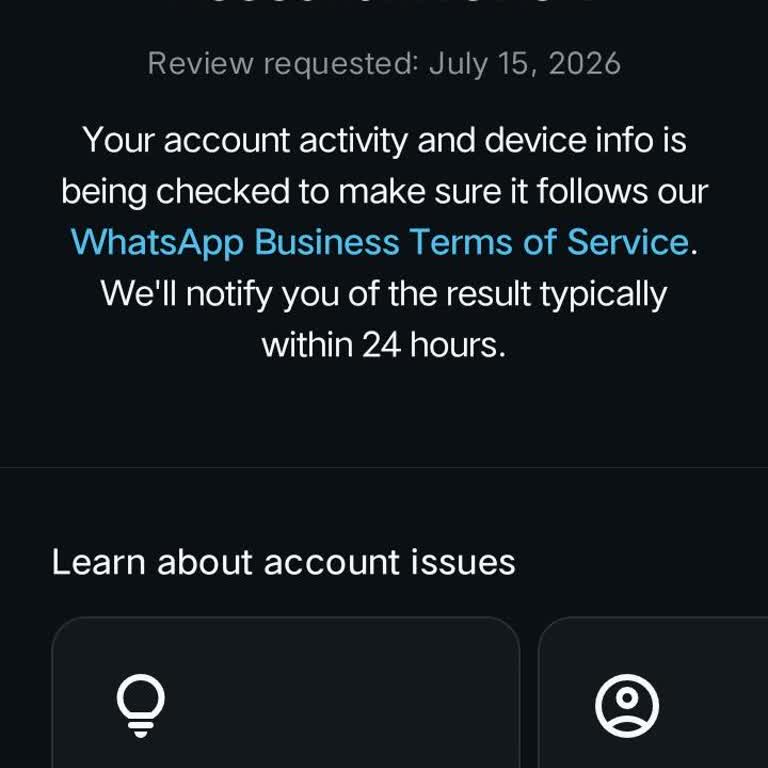 WhatsApp Business Account Under Review – Request Account Restoration