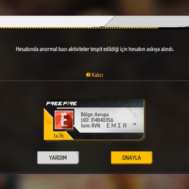 Garena Free Fire Oyunundaki Hesabıma Uzun Süredir Erişemiyorum