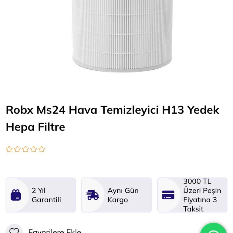 Robx MS24 Hava Temizleyicinin Yedek Filtre Stok Sorunu