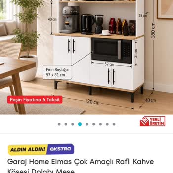 Garaj Home Marka Çok Amaçlı Kahve Köşesi Dolabının Delik Hatası Ve Montaj Sorunu