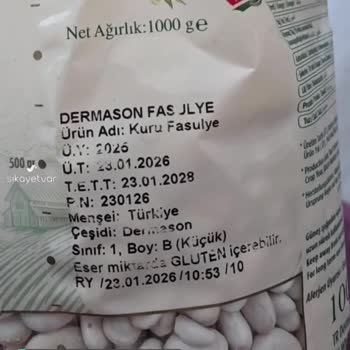 Tat Kuru Fasulye Kabuklu Ve Tatsız