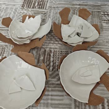 Kırık Parçalarla Teslim Edilen Kütahya Porselen Yemek Takımı