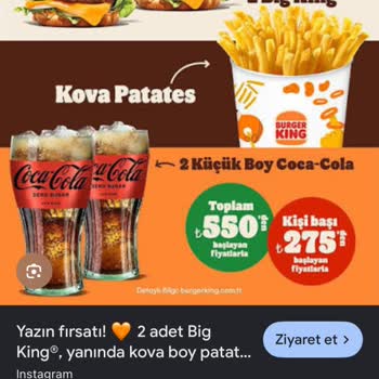Burger King Polatlı Şubesinde Kalitesiz Menü Ve Yanlış Cola Nedeniyle İade Talebi