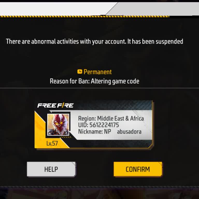 Garena Free Fire Banned Me For Changing Game Code – Request Account Unban