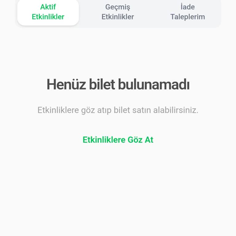 Biletim Silindi, İade Alamadım Ve Etkinlik Bilgileri Belirtilmemiş