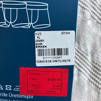 Kumaş İçeriği Açıklanmayan Terleten Boxer Seti