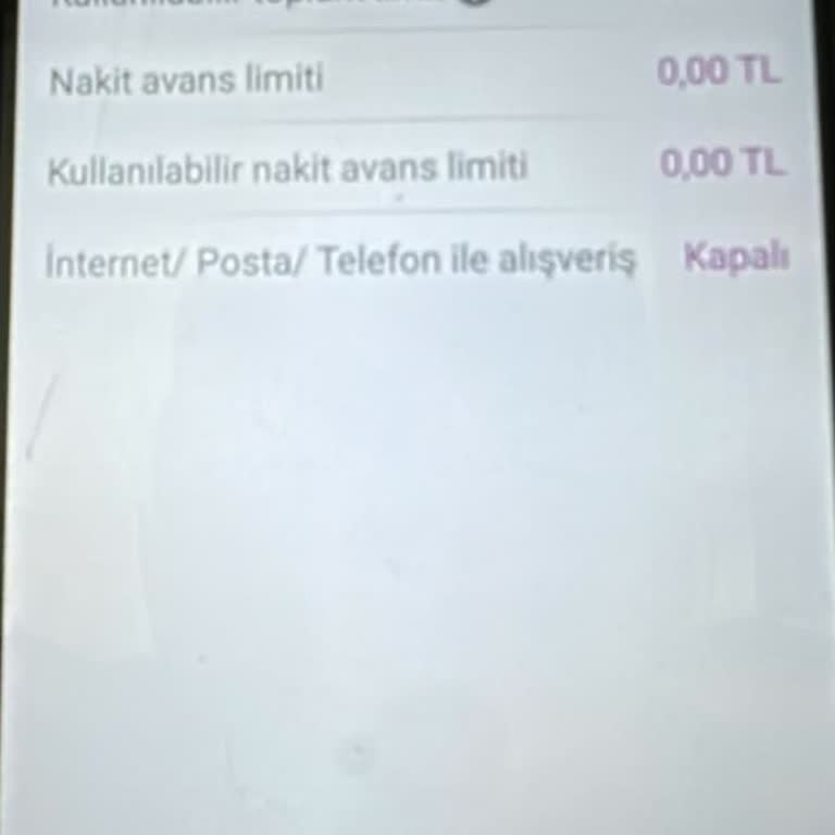 Ödenen Borç Sonra Kredi Kartımın Açılmaması Ve Limit Kısıtlaması
