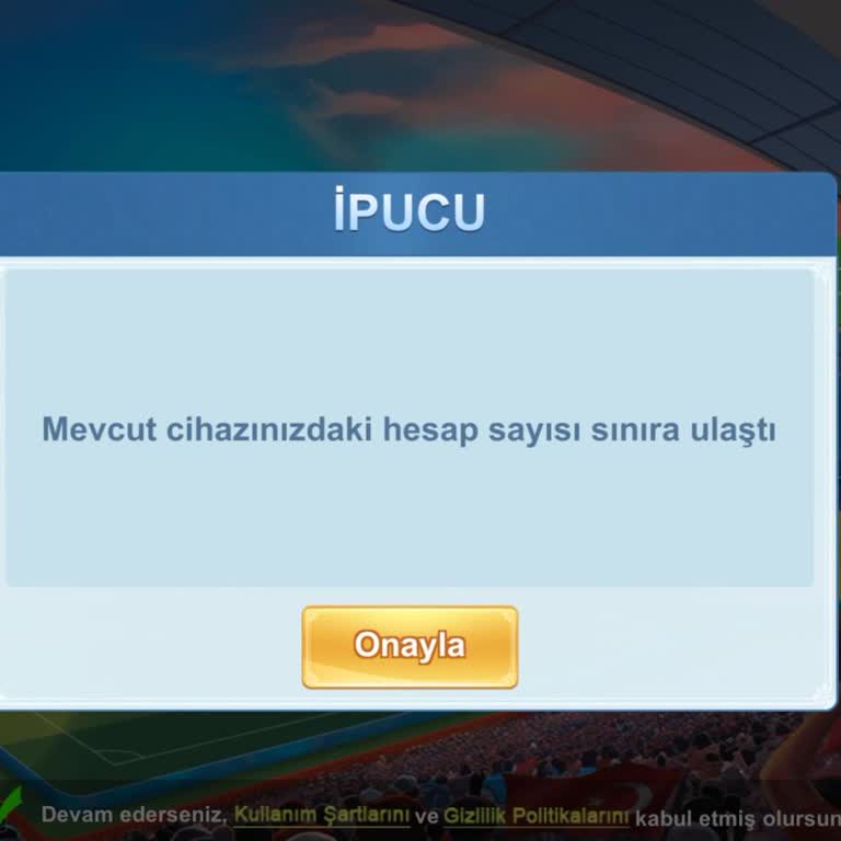 Okey Yalla Oyununda Google Girişi Hesap Sınırı Hatası