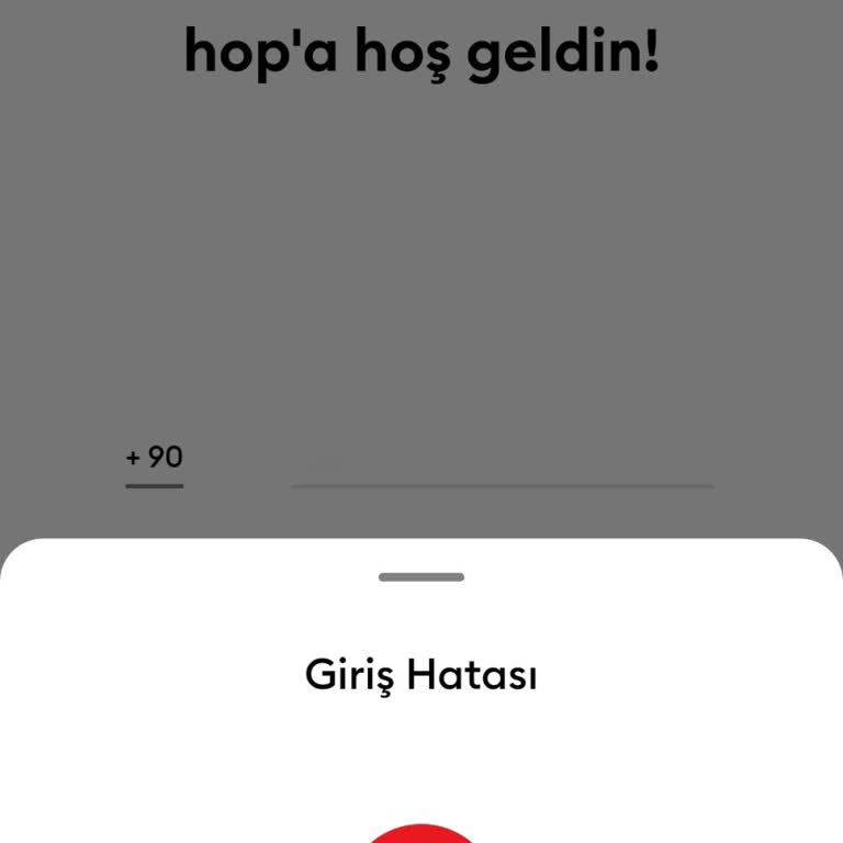Hop Uygulamasına Android 15 Telefonumda Tekrarlayan Giriş Hatası