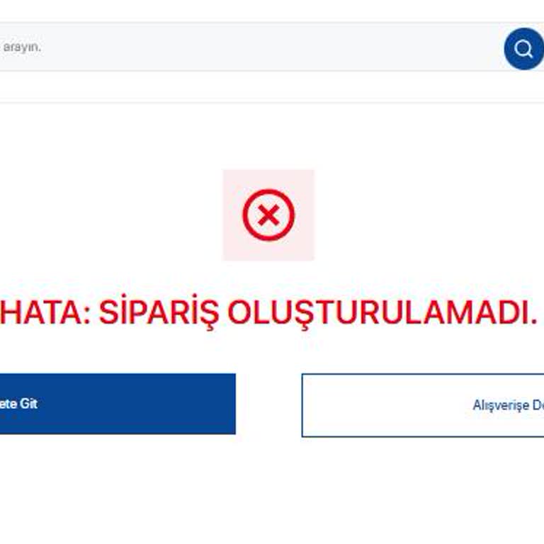 D&R Ödeme Aşamasında Sipariş Oluşturulamıyor