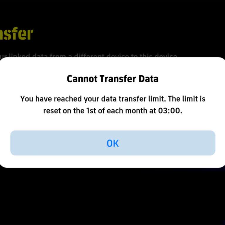 eFootball Data Transfer Limit Reached – Cannot Transfer Data Error