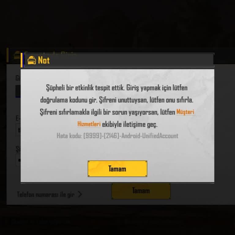 Satın Alınan PUBG Hesabının Giriş Sorunları Ve İade Talebi