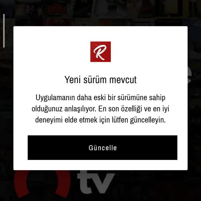 Rec. TV Uygulaması Güncelleme İstiyor Ve Çöküyor