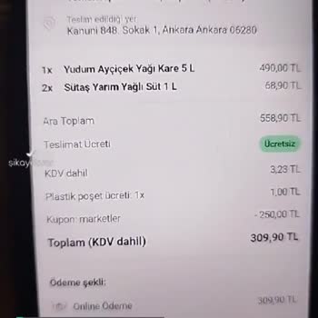 Yemeksepeti Market Siparişimizi İptal Ediyor Yine!