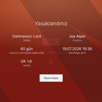 Belirsiz GK 1.6 İhlali Nedeniyle 60 Günlük Ban Açıklama Talebi