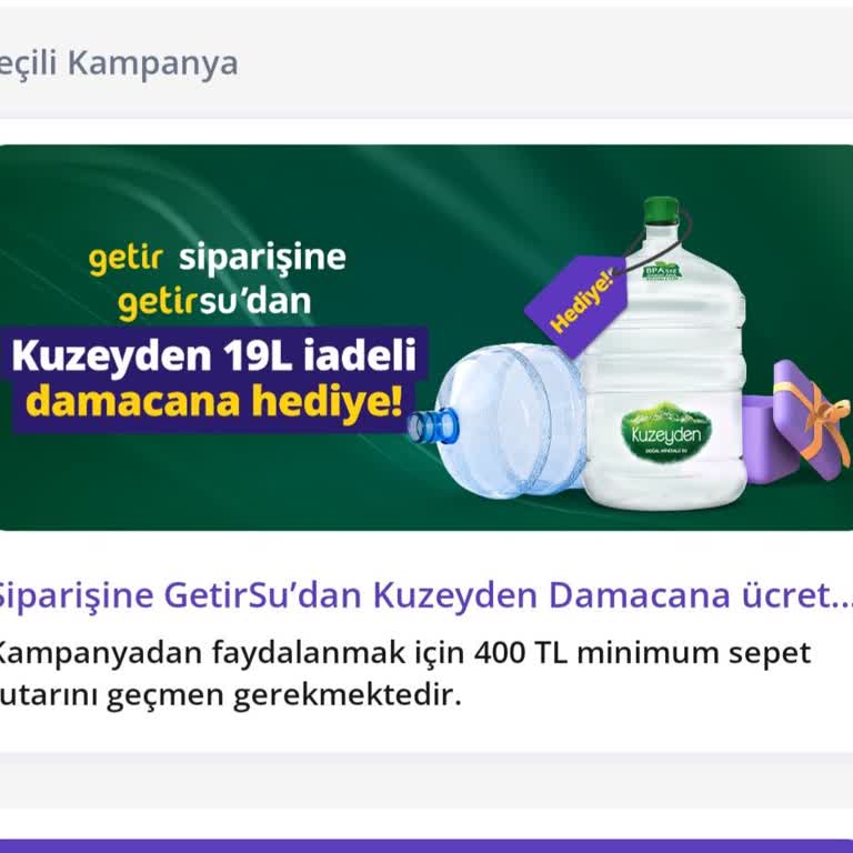 Kampanya Şartı Karşılanmasına Rağmen 19 Litre Su Hediyesi Gelmedi