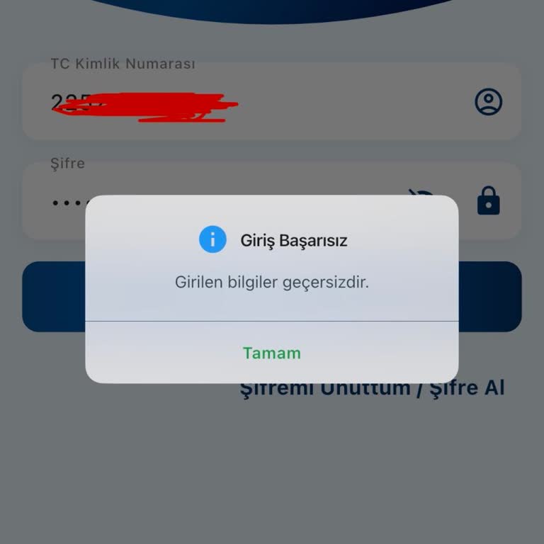 Emlak Katılım Mobil Uygulamaya Giriş Sorunu Ve Kişisel Bilgilerin Silinmesi