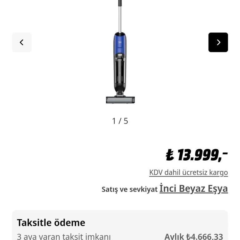 Sürekli Arızalanan Beko Şarjlı Dikey Süpürge İçin Para İadesi Talebi