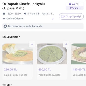 Ödeme Alındıktan Sonra Restoranın Keyfi Sipariş İptaliyle Mağdur Oldum