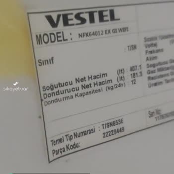 Vestel Buzdolabı Sıkıntısı!