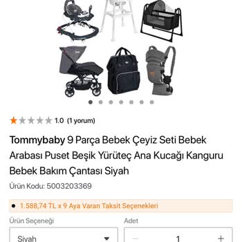 Tommy Baby 9 Parça Çeyiz Setinde Anakucağı Eksik, Çözüm Talep Ediliyor