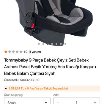 Tommy Baby 9 Parça Çeyiz Setinde Anakucağı Eksik, Çözüm Talep Ediliyor