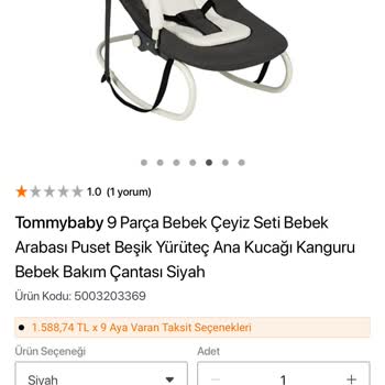 Tommy Baby 9 Parça Çeyiz Setinde Anakucağı Eksik, Çözüm Talep Ediliyor