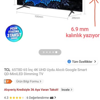 Trendyol’da Alınan TCL Televizyonu Reklamla Uyuşmadığı İçin Tam İade Talebi