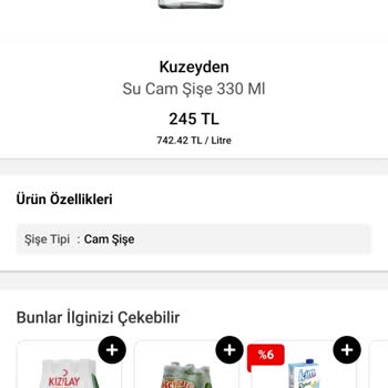 Trendyol GO’da Cam Şişe Su Fiyatları Fahiş